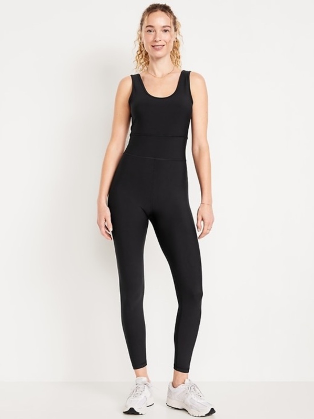 Old Navy Powersoft Go-Dry Large Sleeveless Active Jumpsuit Black